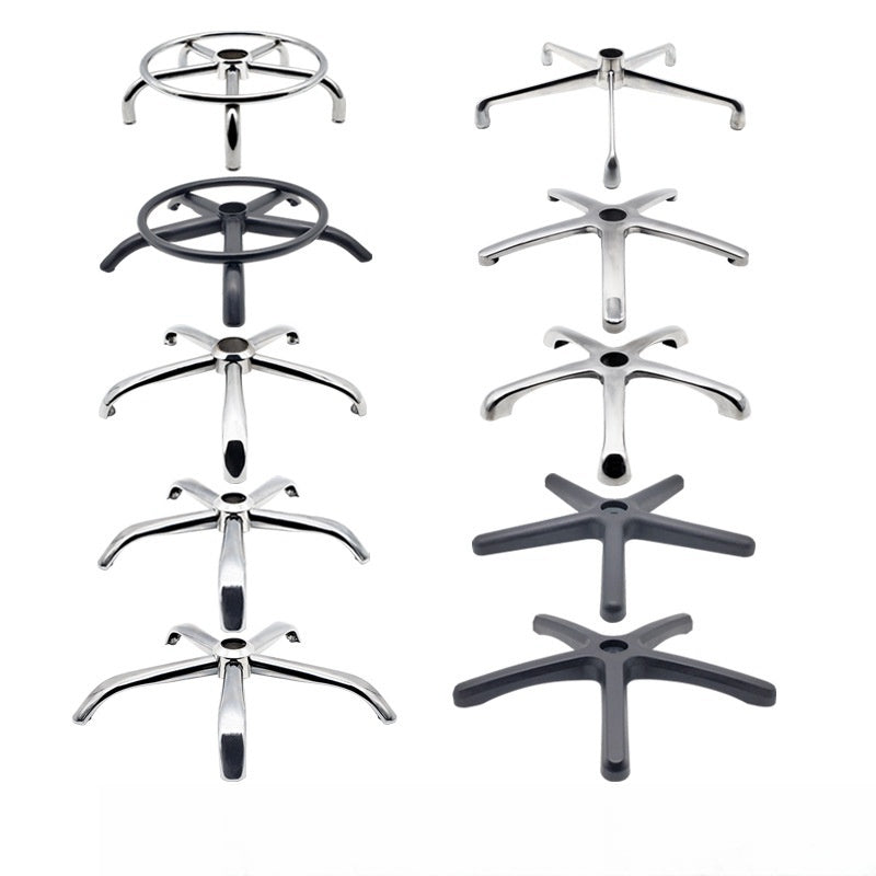 Office chair bases available for wholesale from China, customizable for various furniture applications.