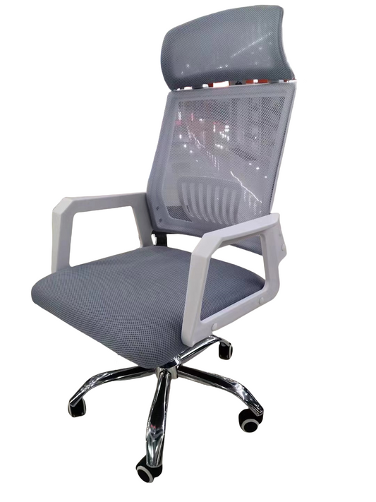 Ergonomic high back mesh office chair with adjustable armrests and headrest, ideal for office workspaces and home offices, available for bulk orders directly from a Chinese source factory.