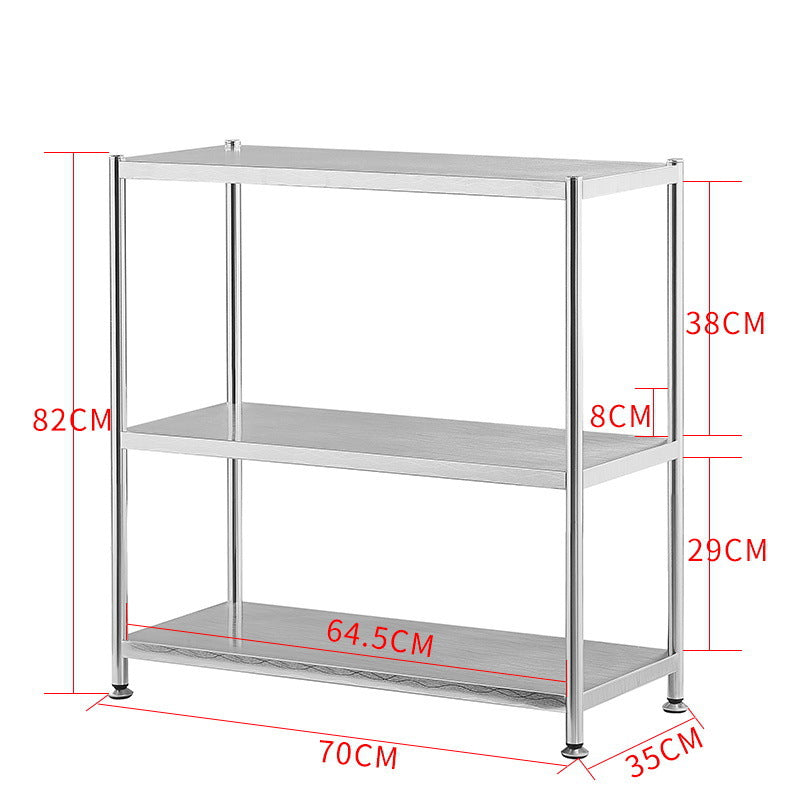 Three-tier kitchen storage shelf with adjustable shelves, suitable for home, office, and retail use. Ideal for wholesale buyers looking for bulk purchases directly from a Chinese manufacturer. Optimal for organizing appliances, tools, and products in various environments.