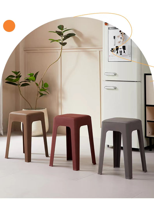 Stackable stools for cafes, restaurants, and home settings, ideal for bulk wholesale from China, offering a modern, space-saving solution.