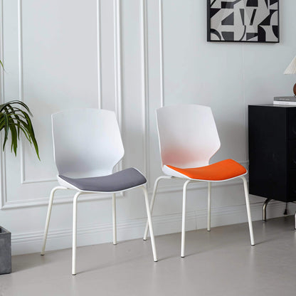 Two ergonomic office or dining chairs with cushioned seats, ideal for home, office, or event settings. Lightweight and space-saving, designed for wholesale opportunities directly from Chinese manufacturers.