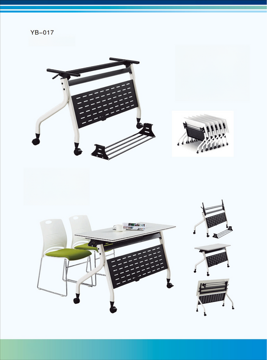 Foldable Mobile Conference and Training Desk for Office and School – Space-Saving Versatile Table from Chinese Manufacturer Wholesale Model YB-017