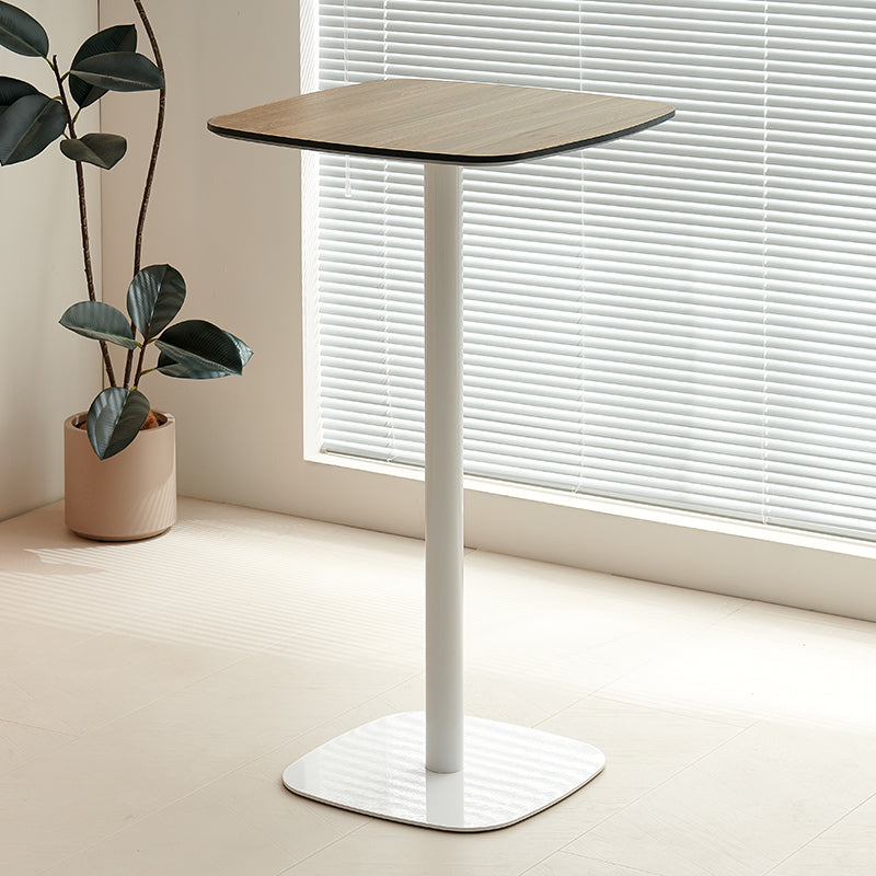 Compact square café or bistro table ideal for commercial settings such as restaurants, bars, and office break rooms, with customizable options available for bulk purchases from Chinese manufacturers.