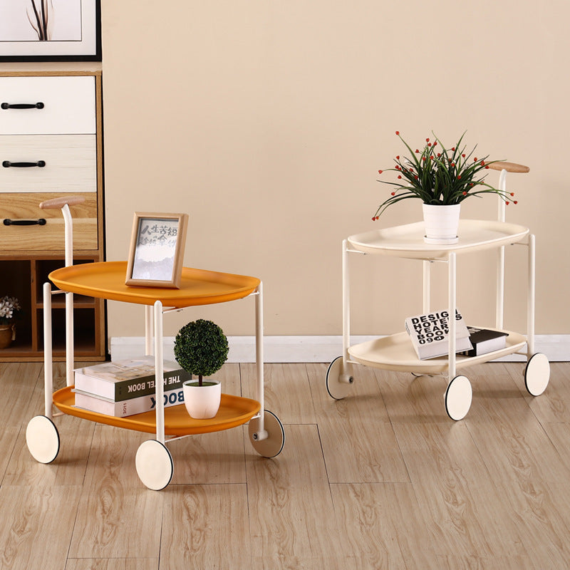 Movable storage carts with two-tier design, ideal for living rooms, offices, and creative workspaces. Convenient wholesale furniture solution directly from China for commercial projects and large orders.