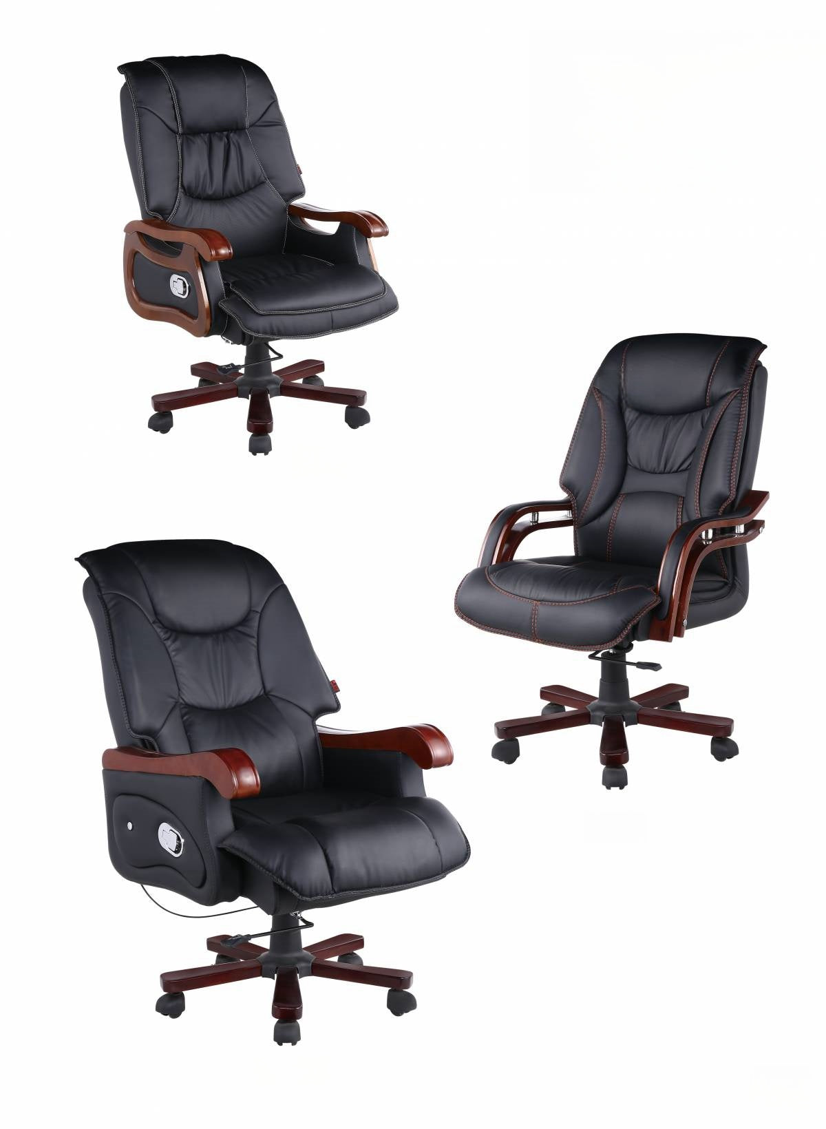 Executive ergonomic leather office chairs for home or corporate workspaces, ideal for bulk wholesale sourcing directly from China. Features include high back support and flexible armrests, suitable for executive and managerial environments.