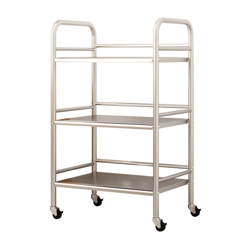 
Mobile shelving utility cart with three tiers and smooth-rolling wheels, ideal for kitchen, office, or warehouse storage. Bulk ordering from Chinese manufacturers for wholesale buyers.