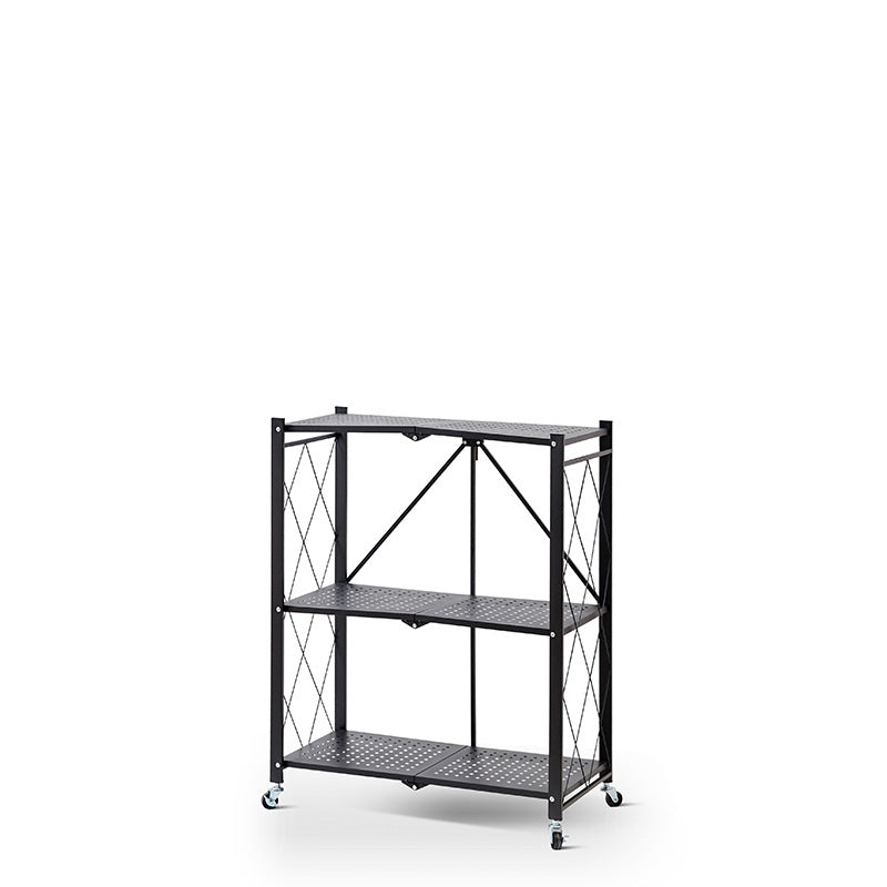 Movable rolling storage rack with three-tier shelving, ideal for home or office organization. Suitable for wholesale buyers sourcing directly from a Chinese manufacturer. Easy to assemble and perfect for multiple spaces such as kitchens, living rooms, or retail settings. Features a mobile design for smooth relocation and functional versatility.