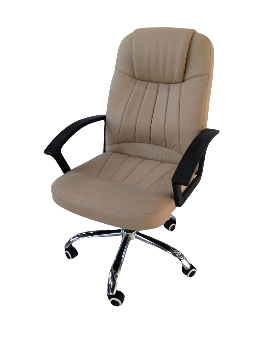 Ergonomic executive chair with swivel base, ideal for office spaces and conference rooms, offering lumbar support for long working hours; available for bulk wholesale directly from China.