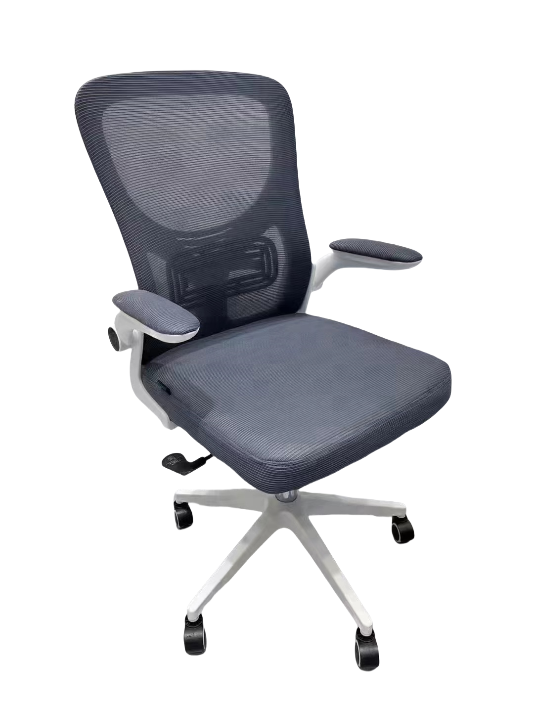 Ergonomic mesh office chair with adjustable lumbar support, rolling wheels, swivel base, 3D armrests, and customizable options, ideal for office and home use, available for wholesale directly from China.