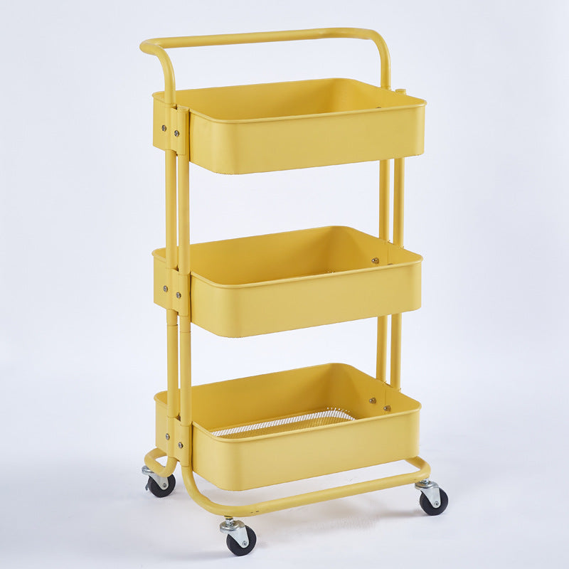 Three-tier rolling storage cart with spacious compartments and smooth casters, ideal for organizing spaces such as kitchens and offices. Perfect for wholesale buyers seeking bulk furniture directly from China. Easy to assemble and customizable.