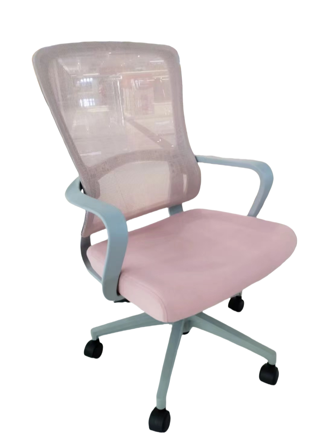 Ergonomic office chair with mesh back and swivel base, ideal for office work or home study. Bulk options available directly from Chinese manufacturer.