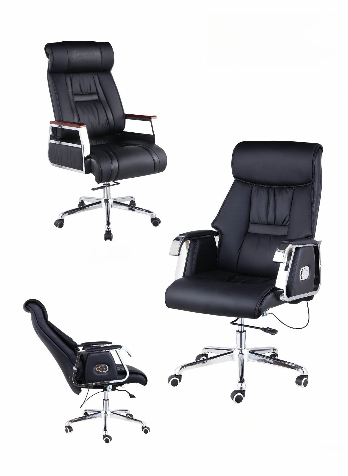 Ergonomic high-back office chair with adjustable armrests, comfortable leather design, ideal for home offices and office spaces. Available for wholesale directly from China, customizable for commercial projects and bulk orders.