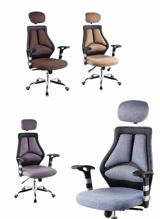 Ergonomic office chair with adjustable high back, flip-up armrests, and lumbar support. Suitable for office environments, home workspaces, and corporate settings. Wholesale availability from China for businesses and retailers.