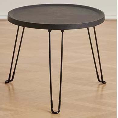 Round foldable coffee table with minimalist design, ideal for living rooms, offices, or waiting areas. Perfect for wholesale buyers seeking quality Chinese furniture at competitive prices. Easy to store and transport for versatile use.