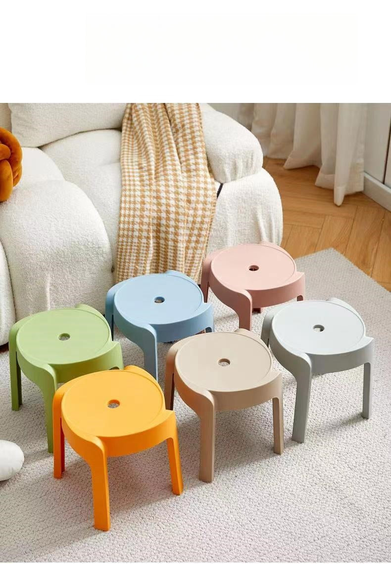 Stackable stools for home and office use, space-saving seating solution, available for bulk orders and direct wholesale from China.