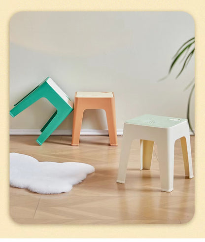 Stackable multifunctional stools for home and commercial spaces, ideal for direct wholesale from China. Compact and easy to organize for efficient use in various settings.