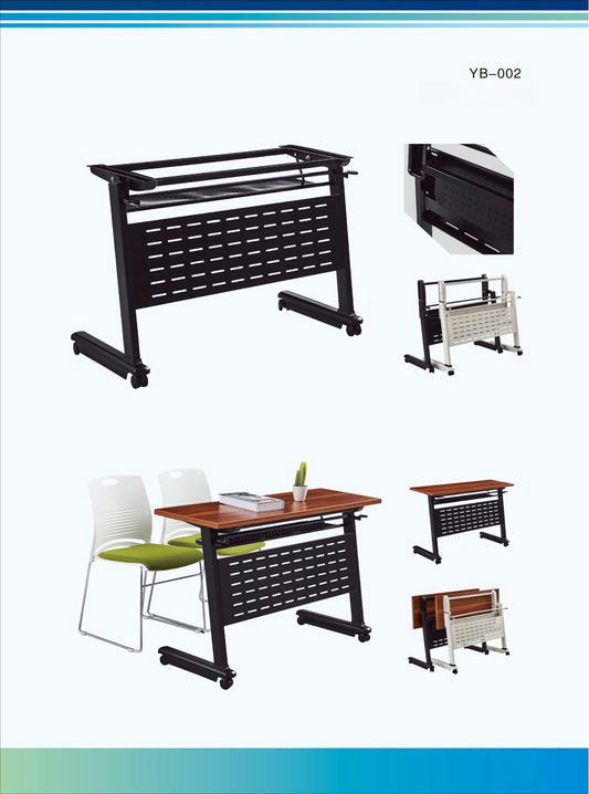 Foldable Mobile Office & Conference Desk from China for Flexible and Space-Saving Layouts - Model YB-002