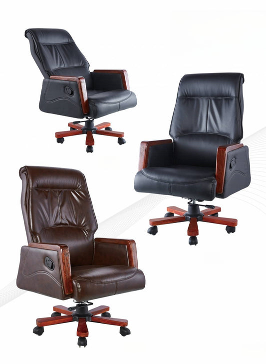 Ergonomic executive leather office chairs with adjustable high backs and flip-up armrests, suitable for corporate offices, home workspaces, and professional environments. Premium seating option for wholesale buyers from China.