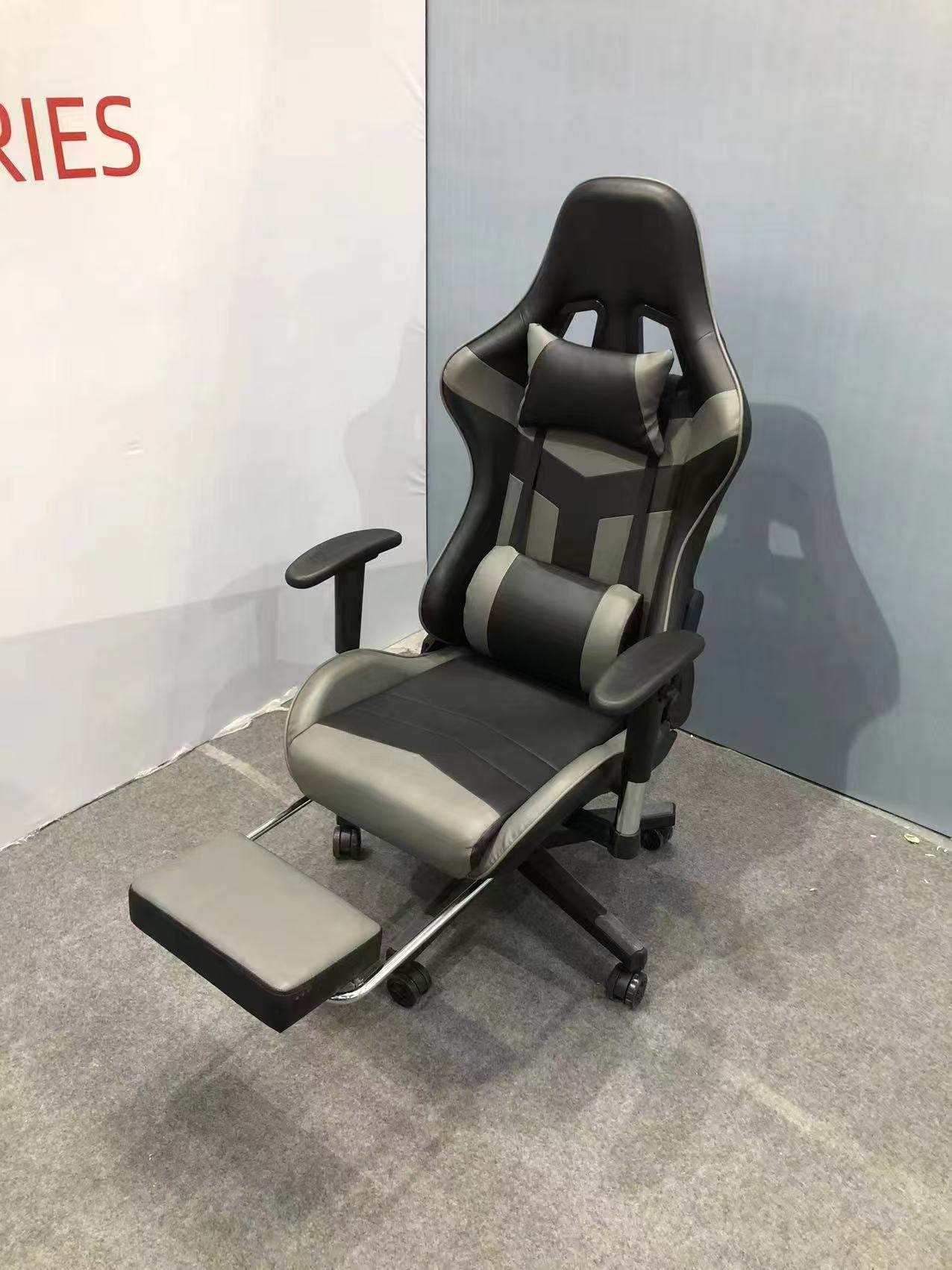 Ergonomic gaming and office chair with reclining angles, lumbar support, headrest, and built-in footrest, ideal for long hours of work or gaming. Offers customizable options for bulk orders and direct sourcing from Chinese manufacturers. Suitable for home offices, gaming rooms, and professional setups.