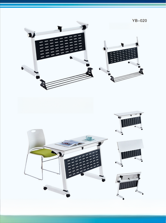 Foldable Mobile Office and Training Desk, Ideal for Conference Rooms, Classrooms, and Corporate Spaces, Wholesale from China, Model YB-020