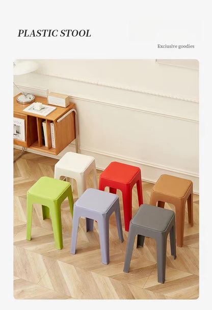 Stackable stools for versatile seating in cafes, offices, and homes. Ideal for bulk wholesale from China, perfect for small spaces and modern interiors.