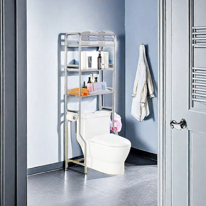 Over-the-toilet storage rack providing bathroom organization with multi-tier shelving, perfect for saving space in small areas. Ideal for wholesale buyers and bulk orders direct from China.