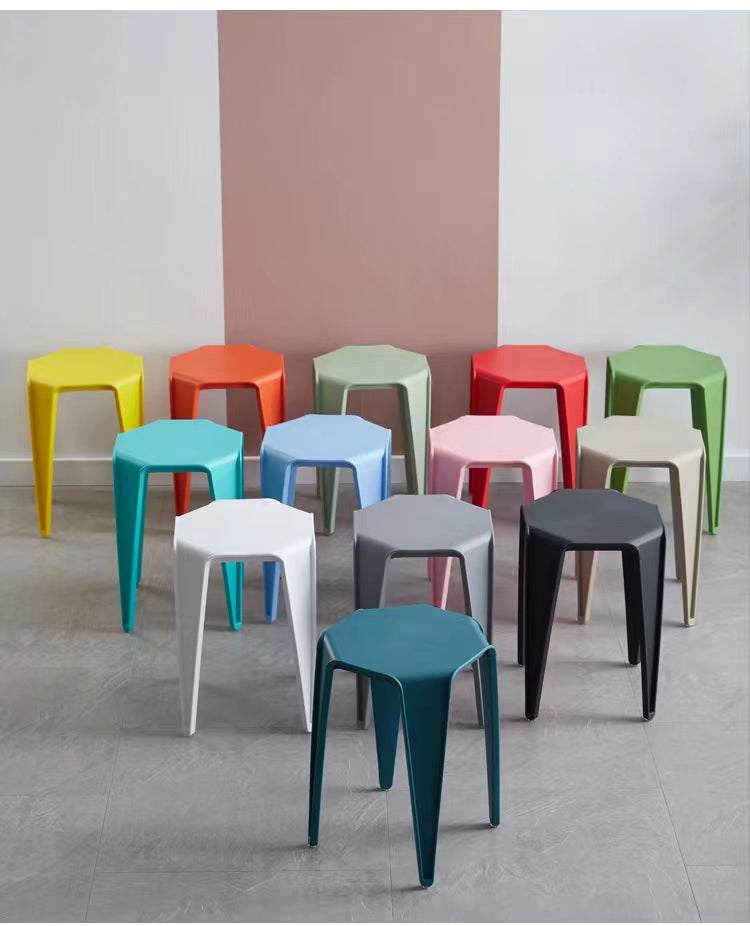 Stackable multi-functional stools for versatile use in homes, offices, cafes, and public spaces, ideal for bulk orders with direct sourcing from China.