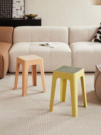 Stackable stools for space-saving seating, ideal for living room or office use, perfect for bulk orders and wholesale furniture directly from China.