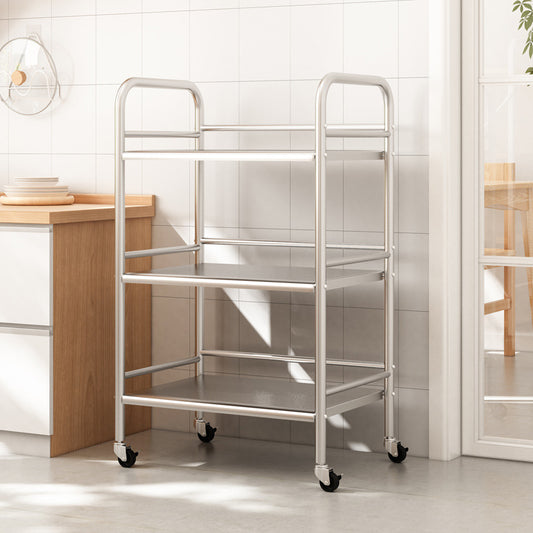 Mobile storage cart with multiple shelves and wheels, ideal for kitchen or office organization, available for wholesale directly from China.