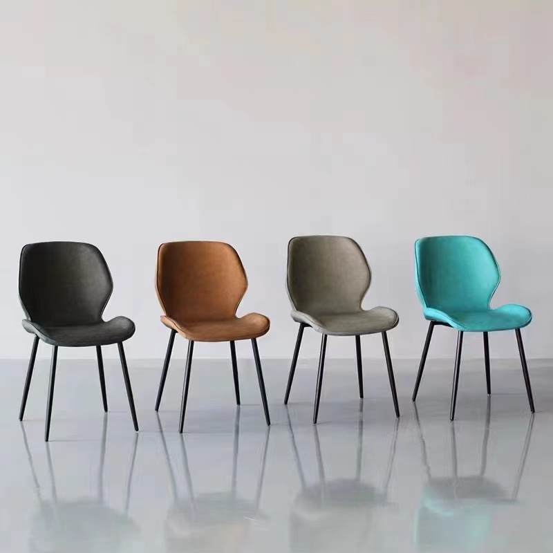 Four modern dining chairs with ergonomic designs, perfect for restaurants, cafes, lounges, and meeting rooms. Ideal for businesses seeking wholesale furniture directly from China.