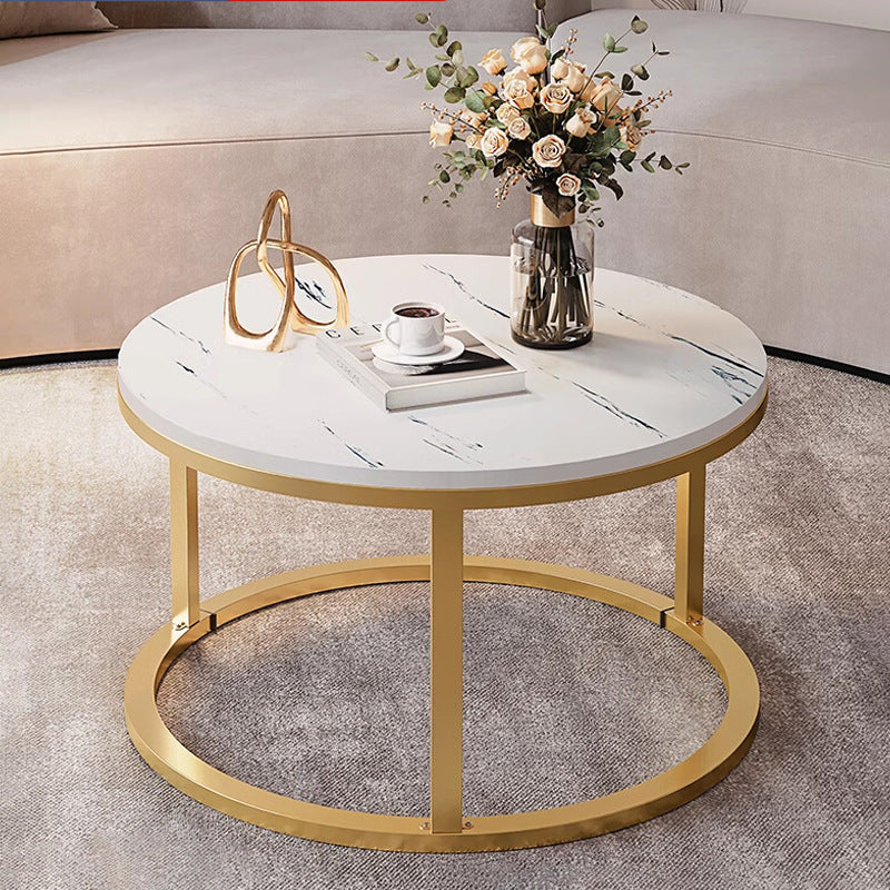 Round coffee table suitable for modern living spaces, designed for wholesale from China, perfect for living rooms, offices, or reception areas, offering stylish and functional appeal.