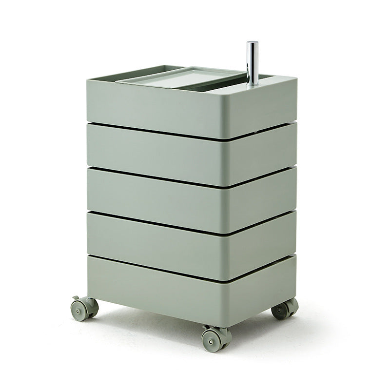 Movable multi-layer rotating storage cabinet with wheels, designed for efficient organization in homes, offices, and retail spaces. Ideal for wholesale buyers looking for customizable storage solutions directly from Chinese manufacturers.