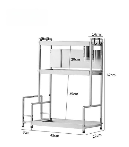 Multifunctional kitchen spice rack with 2-tier design, suitable for countertop storage in home kitchens, cafes, and commercial settings. Ideal for organizing condiments, utensils, and more. Perfect for bulk buyers sourcing directly from Chinese suppliers.