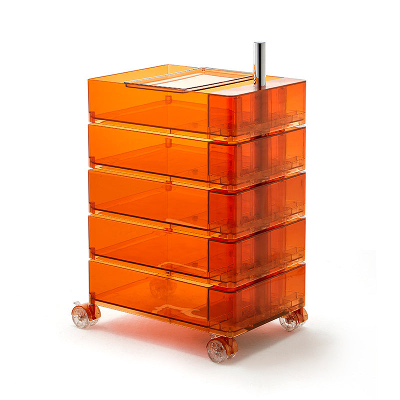 Movable multi-layer storage cabinet with drawers and wheels, ideal for offices, studios, and homes. Perfect for efficient, organized storage solutions for retailers and bulk buyers, available for direct wholesale from China.