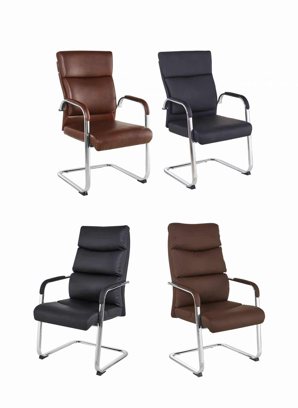 Ergonomic office and meeting room chairs, available for wholesale from China. Suitable for corporate settings, home offices, and waiting areas. Leather options provide added comfort and sophistication. Ideal for bulk orders in professional environments.