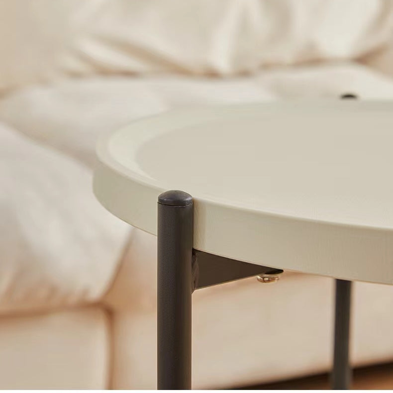 Multi-functional round coffee table with a dual-layer design, suitable for living rooms, bedrooms, offices, and other interior spaces. Wholesale product directly from a reliable Chinese furniture manufacturer offering custom options.