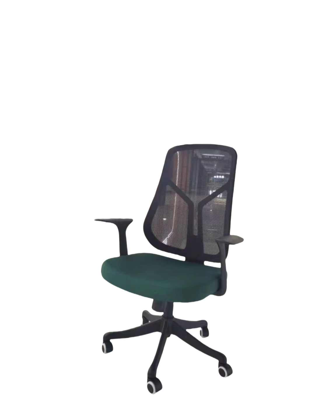 Ergonomic office chair with breathable mesh back, adjustable lumbar support, swivel function, and rolling casters for home and office use; suitable for bulk orders from Chinese manufacturers.