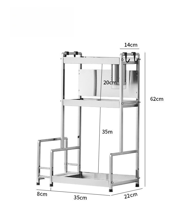 Multifunctional kitchen spice rack with multiple tiers for efficient countertop storage and organization, ideal for home and commercial use. Perfect for displaying products or organizing utensils in restaurants, cafés, and kitchens. Wholesale from Chinese suppliers, customizable for bulk orders.