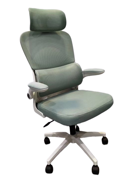 Ergonomic mesh office chair with high back, adjustable lumbar support, headrest, and 3D armrests, ideal for professional office settings and home workspaces, suitable for wholesale direct from Chinese manufacturers.