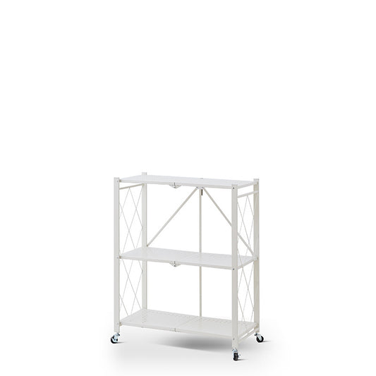 Movable rolling storage rack with three-tier shelving, ideal for organizing items in homes, kitchens, offices, or retail spaces. Easy to transport and suitable for bulk wholesale purchases directly from a Chinese manufacturer.