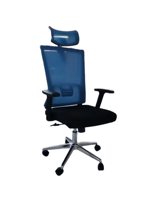 Ergonomic office chair with mesh back, adjustable headrest and armrests, suitable for home offices, corporate settings, and bulk purchases from Chinese manufacturers.