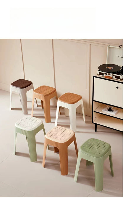 Stackable stools with breathable seat designs, suitable for homes, offices, cafes, and collaborative spaces. Ideal for bulk orders directly from China, offering space-saving and versatile solutions for various settings.