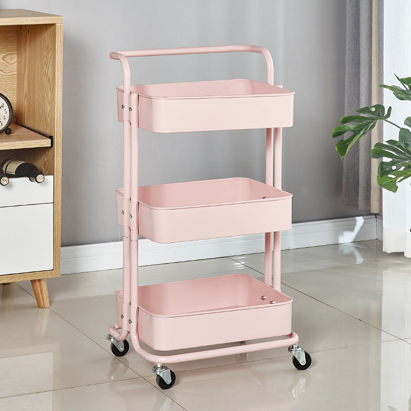 Rolling multi-tier storage cart with casters, perfect for organizing items in homes, offices, or studios. Ideal for wholesale buyers looking for bulk purchases directly from China with customization options.