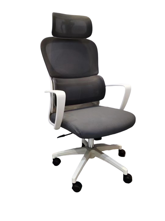 Ergonomic high-back office chair with mesh design, adjustable headrest, lumbar support, and 3D armrests, ideal for corporate, home, and shared workspace settings, available for direct wholesale from China.