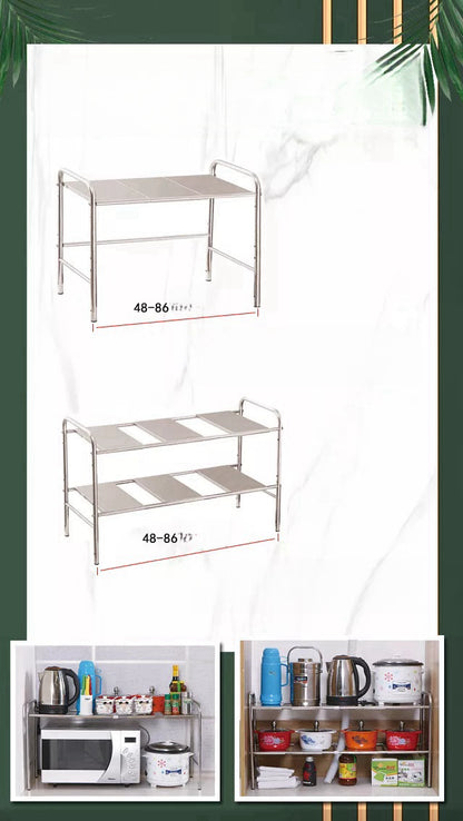 Adjustable multi-layer storage rack for kitchen or office organization, customizable size, ideal for wholesale orders directly from China-based manufacturer.