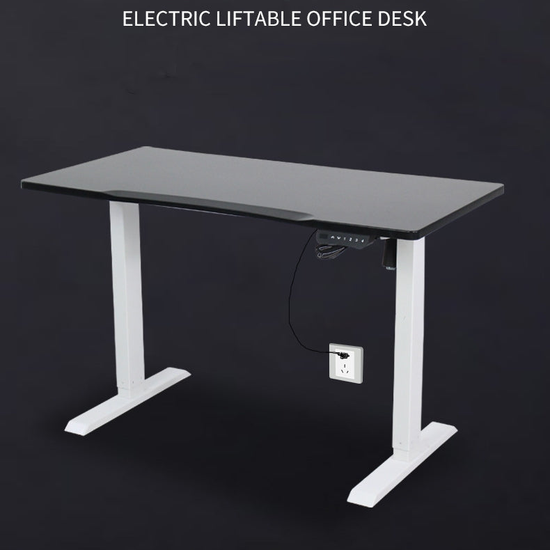 Electric height adjustable office desk with control panel, ideal for ergonomic workstations in home offices, corporate environments, and coworking spaces. Suitable for bulk wholesale directly from Chinese manufacturers.